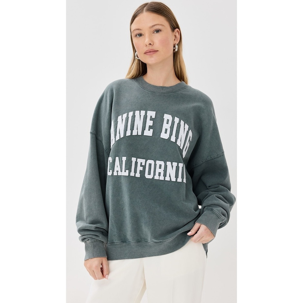Anine Bing Miles California Collegiate Sweatshirt Green Size S